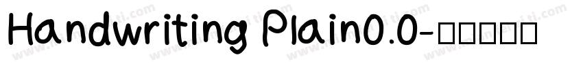 Handwriting Plain0.0字体转换